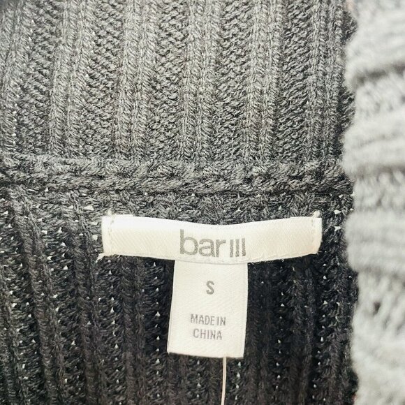 Bar III Womens Size Small Turtleneck Cutout Sleeve Pullover Sweater in Black $59 - Picture 5 of 7